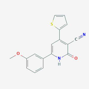 molecular formula C17H12N2O2S B292022 6-(3-Methoxyphenyl)-2-oxo-4-(2-thienyl)-1,2-dihydro-3-pyridinecarbonitrile 