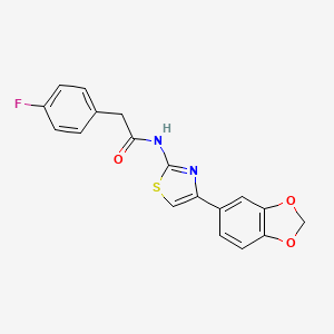 N-(4-(benzo[d][1,3]dioxol-5-yl)thiazol-2-yl)-2-(4-fluorophenyl)acetamide