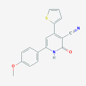 molecular formula C17H12N2O2S B292023 6-(4-Methoxyphenyl)-2-oxo-4-(2-thienyl)-1,2-dihydro-3-pyridinecarbonitrile 
