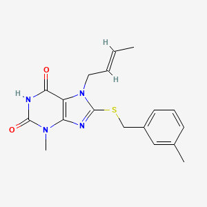 7-[(E)-but-2-enyl]-3-methyl-8-[(3-methylphenyl)methylsulfanyl]purine-2,6-dione