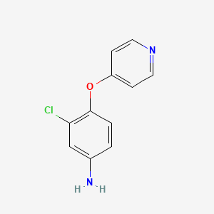 molecular formula C11H9ClN2O B2920243 3-Chloro-4-(pyridin-4-yloxy)aniline CAS No. 630125-41-6