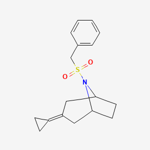 molecular formula C17H21NO2S B2920245 3-环丙基亚甲基-8-苯甲磺酰-8-氮杂双环[3.2.1]辛烷 CAS No. 2176201-85-5