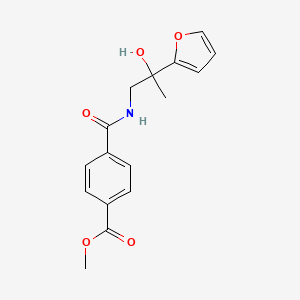 molecular formula C16H17NO5 B2920250 4-((2-(呋喃-2-基)-2-羟基丙基)氨基甲酰基)苯甲酸甲酯 CAS No. 1396882-91-9