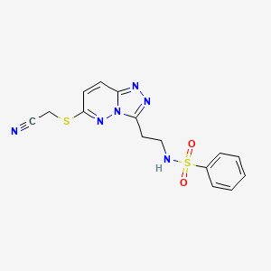 N-(2-{6-[(CYANOMETHYL)SULFANYL]-[1,2,4]TRIAZOLO[4,3-B]PYRIDAZIN-3-YL}ETHYL)BENZENESULFONAMIDE