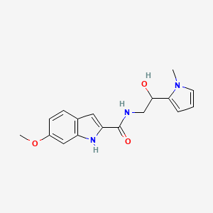 N-(2-hydroxy-2-(1-methyl-1H-pyrrol-2-yl)ethyl)-6-methoxy-1H-indole-2-carboxamide