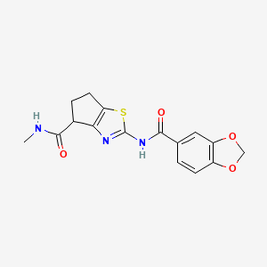 2-(benzo[d][1,3]dioxole-5-carboxamido)-N-methyl-5,6-dihydro-4H-cyclopenta[d]thiazole-4-carboxamide