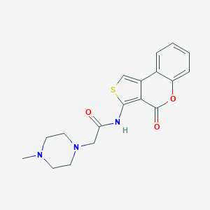 molecular formula C18H19N3O3S B292026 2-(4-methylpiperazino)-N-(4-oxo-4H-thieno[3,4-c]chromen-3-yl)acetamide 