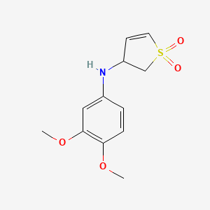 3-[(3,4-Dimethoxyphenyl)amino]-2,3-dihydro-1lambda6-thiophene-1,1-dione