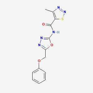 4-methyl-N-(5-(phenoxymethyl)-1,3,4-oxadiazol-2-yl)-1,2,3-thiadiazole-5-carboxamide