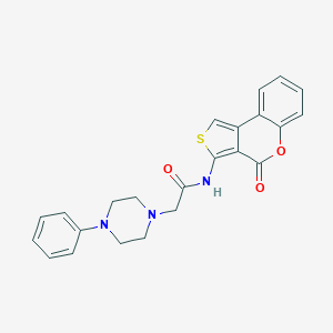 molecular formula C23H21N3O3S B292028 N-(4-oxo-4H-thieno[3,4-c]chromen-3-yl)-2-(4-phenylpiperazino)acetamide 
