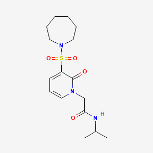 2-(3-(azepan-1-ylsulfonyl)-2-oxopyridin-1(2H)-yl)-N-isopropylacetamide