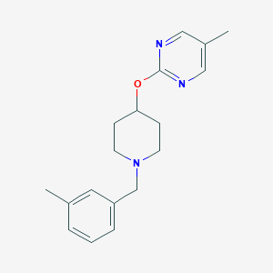 molecular formula C18H23N3O B2920281 5-Methyl-2-[1-[(3-methylphenyl)methyl]piperidin-4-yl]oxypyrimidine CAS No. 2380061-93-6