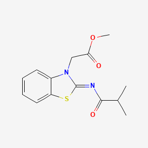 (Z)-methyl 2-(2-(isobutyrylimino)benzo[d]thiazol-3(2H)-yl)acetate