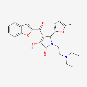 4-(1-benzofuran-2-ylcarbonyl)-1-[2-(diethylamino)ethyl]-3-hydroxy-5-(5-methyl-2-furyl)-1,5-dihydro-2H-pyrrol-2-one