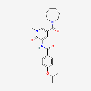 N-(5-(azepane-1-carbonyl)-1-methyl-2-oxo-1,2-dihydropyridin-3-yl)-4-isopropoxybenzamide
