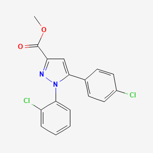 molecular formula C17H12Cl2N2O2 B2920309 methyl 1-(2-chlorophenyl)-5-(4-chlorophenyl)-1H-pyrazole-3-carboxylate CAS No. 318256-13-2