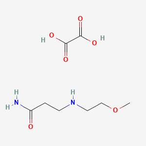 molecular formula C8H16N2O6 B2920314 3-(2-Methoxyethylamino)propanamide;oxalic acid CAS No. 1385694-33-6
