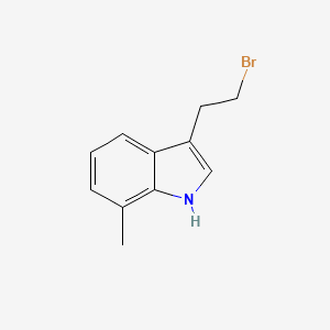 molecular formula C11H12BrN B2920321 1H-Indole, 3-(2-bromoethyl)-7-methyl- CAS No. 863289-24-1