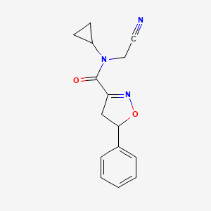 N-(cyanomethyl)-N-cyclopropyl-5-phenyl-4,5-dihydro-1,2-oxazole-3-carboxamide
