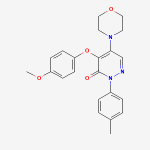 4-(4-methoxyphenoxy)-2-(4-methylphenyl)-5-morpholino-3(2H)-pyridazinone