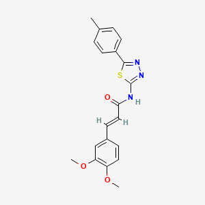 (E)-3-(3,4-dimethoxyphenyl)-N-(5-(p-tolyl)-1,3,4-thiadiazol-2-yl)acrylamide