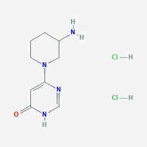 4-(3-Aminopiperidin-1-yl)-1H-pyrimidin-6-one;dihydrochloride