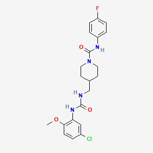4-((3-(5-chloro-2-methoxyphenyl)ureido)methyl)-N-(4-fluorophenyl)piperidine-1-carboxamide