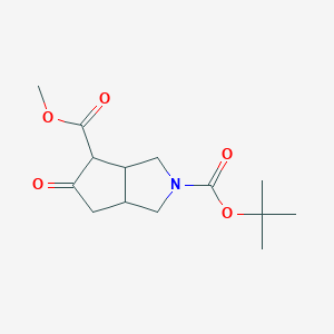 5-Oxo-hexahydro-cyclopenta[c]pyrrole-2,4-dicarboxylic acid 2-tert-butyl ester 4-methyl ester