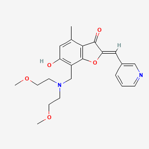 (Z)-7-((bis(2-methoxyethyl)amino)methyl)-6-hydroxy-4-methyl-2-(pyridin-3-ylmethylene)benzofuran-3(2H)-one