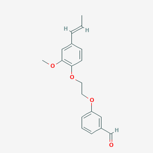 molecular formula C19H20O4 B2920368 3-[2-[2-methoxy-4-[(E)-prop-1-enyl]phenoxy]ethoxy]benzaldehyde CAS No. 864665-02-1