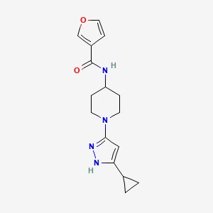N-(1-(5-cyclopropyl-1H-pyrazol-3-yl)piperidin-4-yl)furan-3-carboxamide