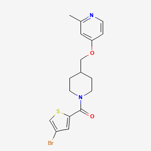 B2920379 (4-Bromothiophen-2-yl)-[4-[(2-methylpyridin-4-yl)oxymethyl]piperidin-1-yl]methanone CAS No. 2379986-30-6
