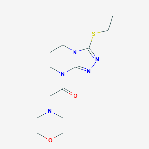 Ethyl 8-(4-morpholinylacetyl)-5,6,7,8-tetrahydro[1,2,4]triazolo[4,3-a]pyrimidin-3-yl sulfide