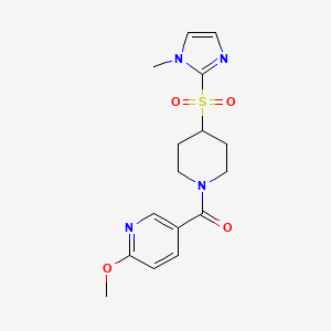 (6-methoxypyridin-3-yl)(4-((1-methyl-1H-imidazol-2-yl)sulfonyl)piperidin-1-yl)methanone