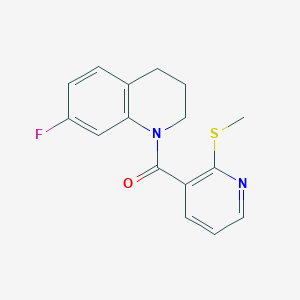 7-Fluoro-1-[2-(methylsulfanyl)pyridine-3-carbonyl]-1,2,3,4-tetrahydroquinoline
