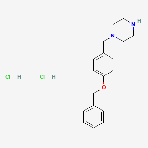 1-{[4-(Benzyloxy)phenyl]methyl}piperazine dihydrochloride