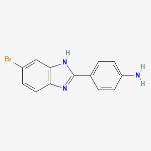 molecular formula C13H10BrN3 B2920409 4-(5-bromo-1H-1,3-benzodiazol-2-yl)aniline CAS No. 519042-70-7