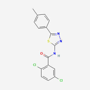 2,5-dichloro-N-[5-(4-methylphenyl)-1,3,4-thiadiazol-2-yl]benzamide