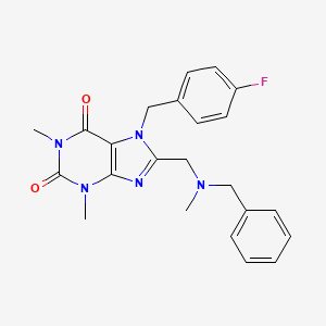 8-{[benzyl(methyl)amino]methyl}-7-(4-fluorobenzyl)-1,3-dimethyl-3,7-dihydro-1H-purine-2,6-dione