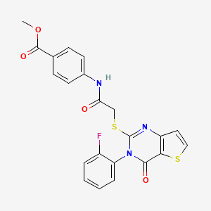 Methyl 4-[({[3-(2-fluorophenyl)-4-oxo-3,4-dihydrothieno[3,2-d]pyrimidin-2-yl]sulfanyl}acetyl)amino]benzoate