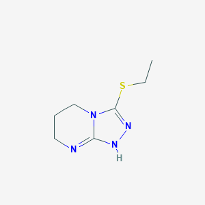 molecular formula C7H12N4S B292043 3-ethylsulfanyl-1,5,6,7-tetrahydro-[1,2,4]triazolo[4,3-a]pyrimidine 