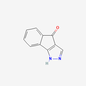 molecular formula C10H6N2O B2920458 Indeno[1,2-c]pyrazol-4(1H)-one CAS No. 800379-51-5