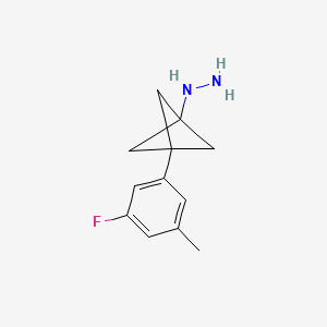 [3-(3-Fluoro-5-methylphenyl)-1-bicyclo[1.1.1]pentanyl]hydrazine