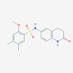 2-methoxy-4,5-dimethyl-N-(2-oxo-1,2,3,4-tetrahydroquinolin-6-yl)benzenesulfonamide