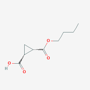 molecular formula C9H13O4 B2920472 (1R,2S)-rel-2-(butoxycarbonyl)cyclopropane-1-carboxylic acid CAS No. 2055841-08-0