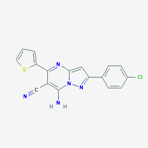 7-Amino-2-(4-chlorophenyl)-5-(2-thienyl)pyrazolo[1,5-a]pyrimidine-6-carbonitrile