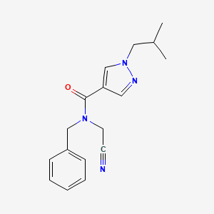 molecular formula C17H20N4O B2920494 N-benzyl-N-(cyanomethyl)-1-(2-methylpropyl)-1H-pyrazole-4-carboxamide CAS No. 1798044-87-7