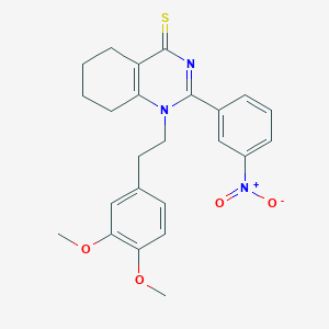 1-(3,4-dimethoxyphenethyl)-2-(3-nitrophenyl)-5,6,7,8-tetrahydroquinazoline-4(1H)-thione