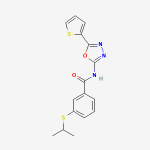 3-(isopropylthio)-N-(5-(thiophen-2-yl)-1,3,4-oxadiazol-2-yl)benzamide