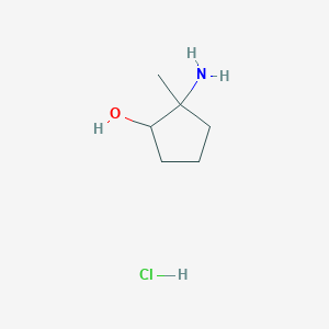 molecular formula C6H14ClNO B2920508 2-Amino-2-methylcyclopentan-1-ol;hydrochloride CAS No. 2402837-35-6